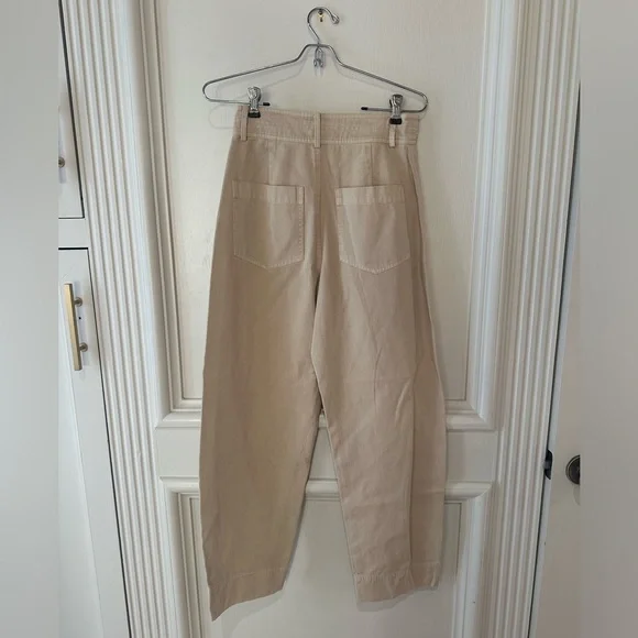 Apiece Apart - Mari Barrel Pant in Stone (Khaki) - Size 0